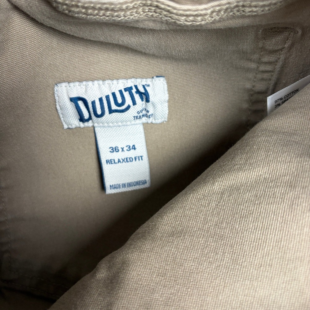 Duluth Trading Co Flex Fire Hose Pants Mens 36x34 Tan Relaxed Fit Workwear - Picture 5 of 11
